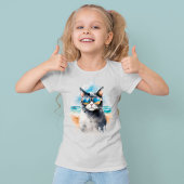 水クール色サマーキャット Tシャツ