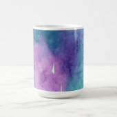 水クール色マグブルー、緑、紫 コーヒーマグカップ (中央)