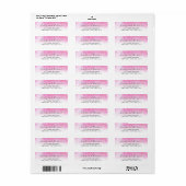 水グラデーション色のウェディングラベル – ピンク ラベル (フルシート)