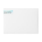 水グラデーション色の結婚周回ラベル – 青 ラップアラウンドラベル (正面)