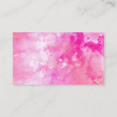 水グラデーション色の結婚Webサイトカード – ピンク エンクロージャーカード (裏面)