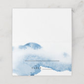 水グラデーション色エスコートカード |青 プレイスカード (外部開封)