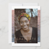 水グラデーション色モダン金箔大理石グラード 案内状 (正面)