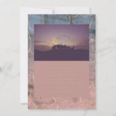 水グラデーション色モダン金箔大理石グラード 案内状 (裏面)