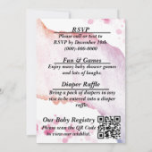 水グラデーション色 招待状 (裏面)