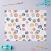 水グランジ色ドット 薄葉紙 (クラフト)