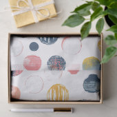 水グランジ色ドット 薄葉紙 (ギフト)