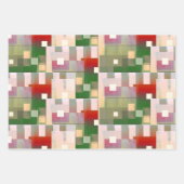 水グランジ色ファインアート幾何学的 ラッピングペーパーシート (正面2)