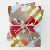 水グランジ色ファインアート幾何学的 ラッピングペーパーシート (インサイチュ)