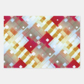 水グランジ色ファインアート幾何学的 ラッピングペーパーシート (正面)