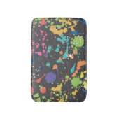 水グランジ色：スポットカラフルパターン バスマット (正面縦)