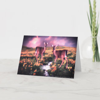 水グリーティングカードの鹿のズボンとして カード