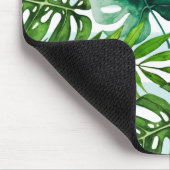 水コンテンポラリー色熱帯葉型 マウスパッド (コーナー)