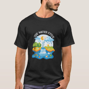 水サイクル気象予報雲 Tシャツ