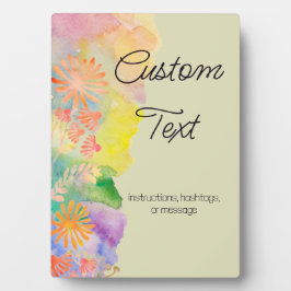 水サイケデリック色ワイルドフラワー フォトプラーク