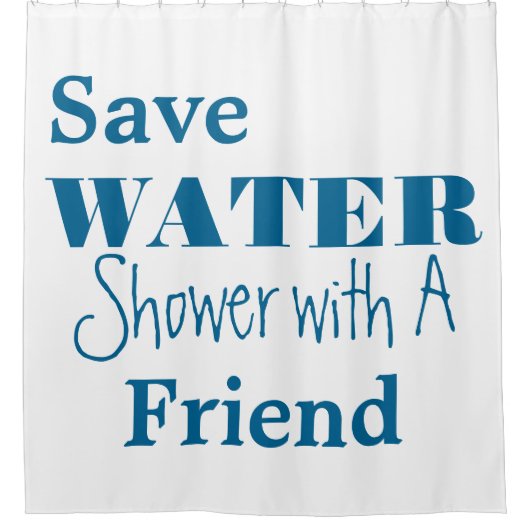 水シャワーの友人を救って下さい シャワーカーテン (正面)