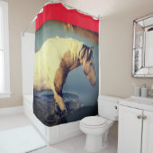水シャワーカーテンのユタピントの野生の馬 シャワーカーテン (インサイチュ)