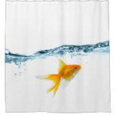 水シャワー・カーテンの下の魚 シャワーカーテン (正面)