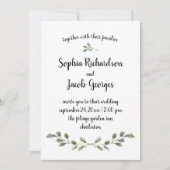 水シンプル彩緑とスクリプト|結婚’s 招待状 (正面)