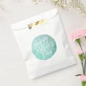 水シンプル色の円の母の日スクリプト フェイバーバッグ (封をした状態)