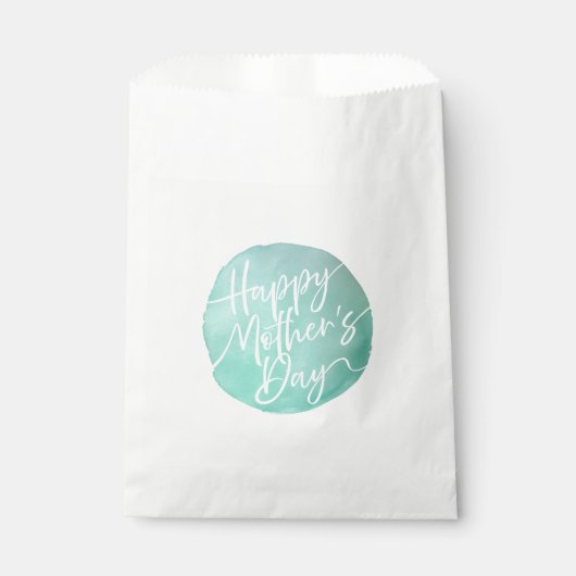水シンプル色の円の母の日スクリプト フェイバーバッグ (正面)