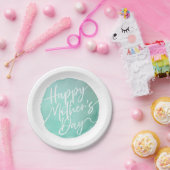 水シンプル色の円の母の日スクリプト ペーパープレート (パーティー)