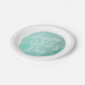 水シンプル色の円の母の日スクリプト ペーパープレート (アングル)