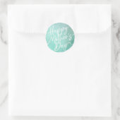 水シンプル色の円の母の日スクリプト ラウンドシール (バッグ)