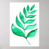 水シンプル色の分岐 – 緑 ポスター (正面)