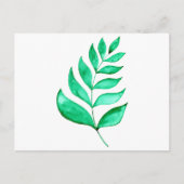 水シンプル色の分岐 – 緑 ポストカード (正面)