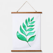 水シンプル色の分岐 – 緑 吊り下げ型タペストリー (正面)