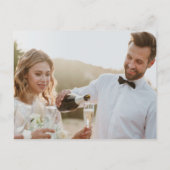 水シンプル色の招待ユーカリ結婚のph インビテーションポストカード (裏面)