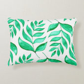 水シンプル色の枝 – 緑 アクセントクッション (正面)
