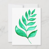 水シンプル色の枝 – 緑 シーズンカード (正面)