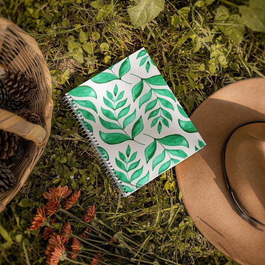 水シンプル色の枝 – 緑 ノートブック