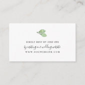 水シンプル色の緑の結婚式RSVPオンライン エンクロージャーカード (正面)