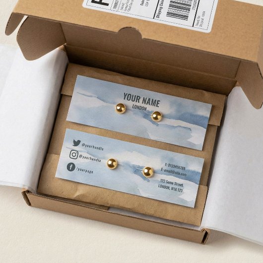 水シンプル色イヤリング表示カード