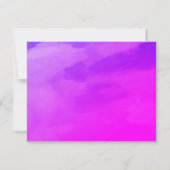 水シンプル色グラデーション紫の手書き名 サンキューカード (裏面)