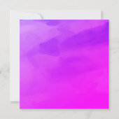 水シンプル色グラデーション紫の手書き名 サンキューカード (裏面)