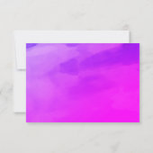 水シンプル色グラデーション紫の手書き名 サンキューカード (裏面)