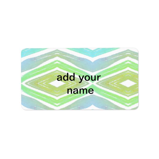 水シンプル色グリーンブルー ラベル (正面)