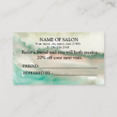 水シンプル色ピンク紹介カード 紹介カード (裏面)