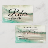 水シンプル色ピンク紹介カード 紹介カード (正面/裏面)