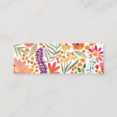 水シンプル色フローラミニ通話カード スキニー名刺 (裏面)