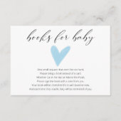 水シンプル色ブルーハートベビー エンクロージャーカード (正面)