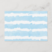 水シンプル色ブルーハートベビー エンクロージャーカード (裏面)