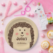 水シンプル色ヘッジホッグ誕生日 ペーパープレート (パーティー)