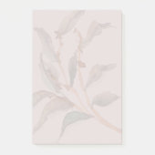 水シンプル色植物ピンク背景かわいい ポストイット (正面)