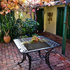 水シンプル色花文字A デスクマット