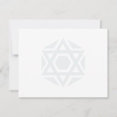 水スカラップで仕上げられたダビデの星は感謝していしています ノートカード (裏面)